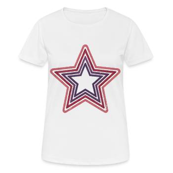 Néon Stern Rétro Vintage Y2K Star Design - T-shirt respirant Femme - blanc - Devant - AI Model Female 172 dark (172cm)