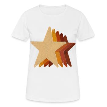 Stern Sternenstapel Star Silhouette Sterne - Frauen T-Shirt atmungsaktiv - Weiß - Vorne - AI Model Female 172 dark (172cm)