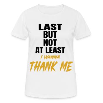 I thank myself – Gold Brush - Women's Breathable T-Shirt - white - Front - AI Model Female 172 dark (172cm)