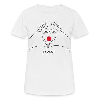 Le cœur du Japon avec drapeau japonais pour les fans asiatiques - T-shirt respirant Femme - blanc - Devant - AI Model Female 172 dark (172cm)