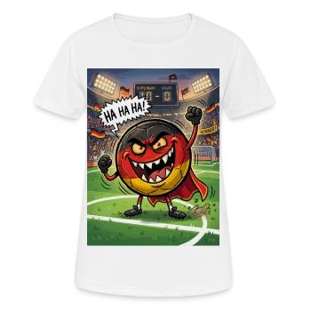 Kicker-Kugelheld: Deutschland Sieg - Frauen T-Shirt atmungsaktiv - Weiß - Vorne - AI Model Female 172 dark (172cm)