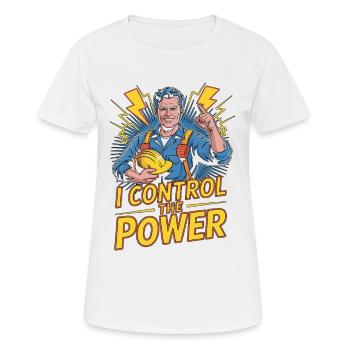 Master Electrician I Control The Electrical - Women's Breathable T-Shirt - white - Front - AI Model Female 172 dark (172cm)
