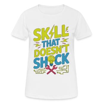 Compétence d’électricien maître dans les services électriques - T-shirt respirant Femme - blanc - Devant - AI Model Female 172 dark (172cm)