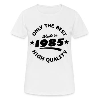 Sternenrahmen Kontrast 1985 - Frauen T-Shirt atmungsaktiv - Weiß - Vorne - AI Model Female 172 dark (172cm)