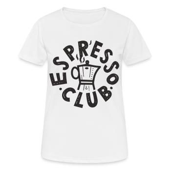 Espresso Club Moka Pot - Frauen T-Shirt atmungsaktiv - Weiß - Vorne - AI Model Female 172 dark (172cm)