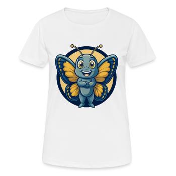 Badge Logo de la mascotte de la mascotte Kawaii - T-shirt respirant Femme - blanc - Devant - AI Model Female 172 dark (172cm)