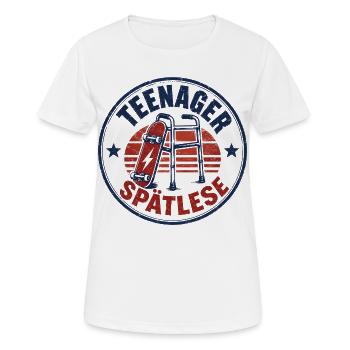Teenage Late Harvest Skatebadge - Women's Breathable T-Shirt - white - Front - AI Model Female 172 dark (172cm)