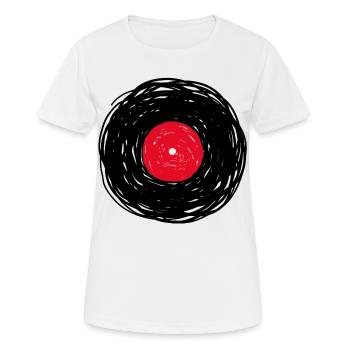 Vinyl Album Sketch - Women's Breathable T-Shirt - white - Front - AI Model Female 172 dark (172cm)