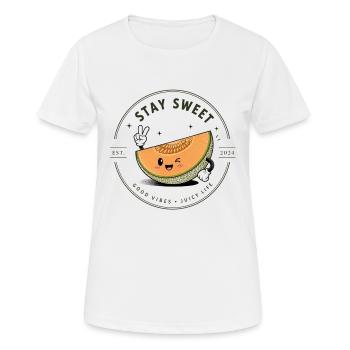 melon - T-shirt respirant Femme - blanc - Devant - AI Model Female 172 dark (172cm)