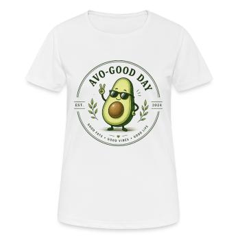 Avocado  - Frauen T-Shirt atmungsaktiv - Weiß - Vorne - AI Model Female 172 dark (172cm)