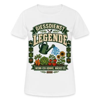 Gießdienst Legende Gartenverein Humor - Frauen T-Shirt atmungsaktiv - Weiß - Vorne - AI Model Female 172 dark (172cm)