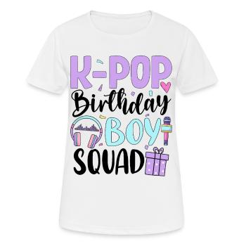 K Pop Birthday Boy Squad - Frauen T-Shirt atmungsaktiv - Weiß - Vorne - AI Model Female 172 dark (172cm)