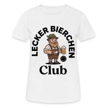 Lecker Bierchen Club - Frauen T-Shirt atmungsaktiv - Weiß - Vorne - AI Model Female 172 dark (172cm)