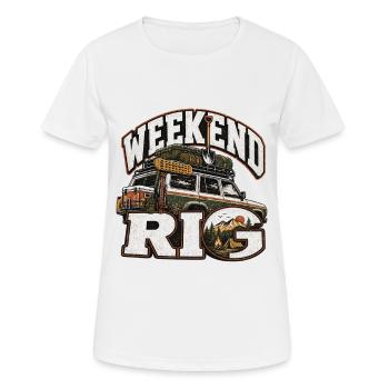 Weekend Rig Overlanding Roof Tent Offroad 4x4 Camp - Women's Breathable T-Shirt - white - Front - AI Model Female 172 dark (172cm)