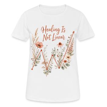 Mental Health Healing Is Not Linear - Women's Breathable T-Shirt - white - Front - AI Model Female 172 dark (172cm)