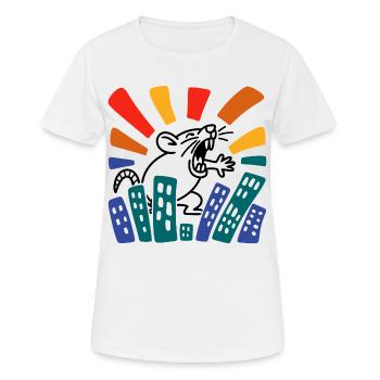Rat horreur coloré - T-shirt respirant Femme - blanc - Devant - AI Model Female 172 dark (172cm)