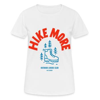 Hike more - Women's Breathable T-Shirt - white - Front - AI Model Female 172 dark (172cm)