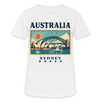 Sydney Harbour Magic en tant que marque de voyage - T-shirt respirant Femme - blanc - Devant - AI Model Female 172 dark (172cm)