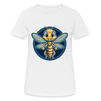 Dragonfly Kawaii Maskottchen Cartoon Clipart Logo Abzeichen - Frauen T-Shirt atmungsaktiv - Weiß - Vorne - AI Model Female 172 dark (172cm)