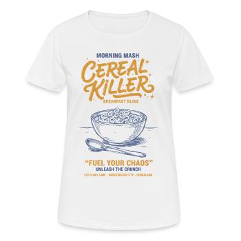 Frühstückscereal Killer Frühstücksglück Lustig - Frauen T-Shirt atmungsaktiv - Weiß - Vorne - AI Model Female 172 dark (172cm)