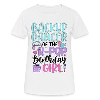 Danseuse de soutien de The K-Pop Birthday Girl - T-shirt respirant Femme - blanc - Devant - AI Model Female 172 dark (172cm)