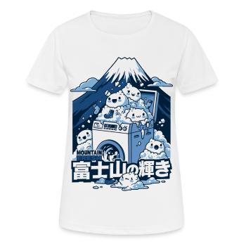Fuji Fresh Kawaii Waschmaschine - Frauen T-Shirt atmungsaktiv - Weiß - Vorne - AI Model Female 172 dark (172cm)