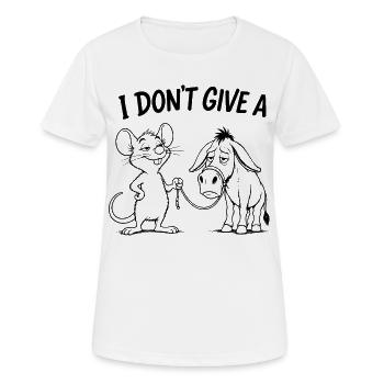 Lustiges Maus & Esel Vintage T-Shirt mit Humor - Frauen T-Shirt atmungsaktiv - Weiß - Vorne - AI Model Female 172 dark (172cm)
