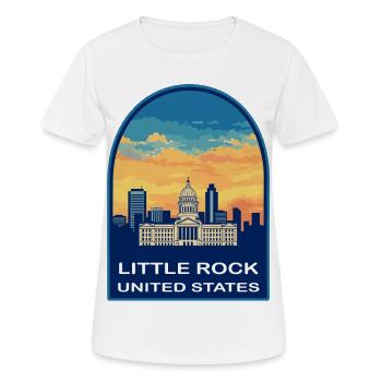 Little Rock, Arkansas Capitol Sunset Reiseabzeichen - Frauen T-Shirt atmungsaktiv - Weiß - Vorne - AI Model Female 172 dark (172cm)