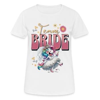 Team Bride - Frauen T-Shirt atmungsaktiv - Weiß - Vorne - AI Model Female 172 dark (172cm)