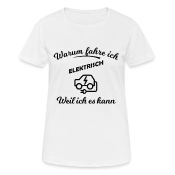 Elektroautos und mobile Zukunft - Frauen T-Shirt atmungsaktiv - Weiß - Vorne - AI Model Female 172 dark (172cm)