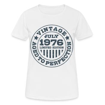 Vintage juillet 1976 Édition limitée Circle - T-shirt respirant Femme - blanc - Devant - AI Model Female 172 dark (172cm)