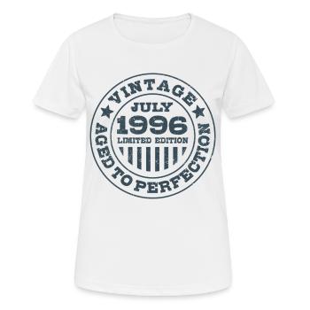 Vintage Juli 1996 Limited Edition Circle - Frauen T-Shirt atmungsaktiv - Weiß - Vorne - AI Model Female 172 dark (172cm)