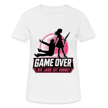 Game Over Die Jagd ist vorbei JGA Braut - Frauen T-Shirt atmungsaktiv - Weiß - Vorne - AI Model Female 172 dark (172cm)
