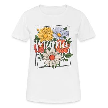 Mama - Frauen T-Shirt atmungsaktiv - Weiß - Vorne - AI Model Female 172 dark (172cm)