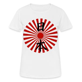 Japon et soleil levant (noir) - T-shirt respirant Femme - blanc - Devant - AI Model Female 172 dark (172cm)