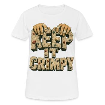 Keep It Crimpy Klettern Boulder Griff Crimp Fels - Frauen T-Shirt atmungsaktiv - Weiß - Vorne - AI Model Female 172 dark (172cm)