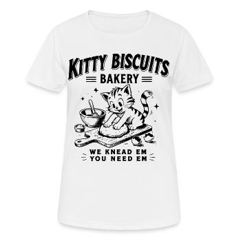 Kitty Biscuits Bakery – Cute Cat Baker - T-shirt respirant Femme - blanc - Devant - AI Model Female 172 dark (172cm)