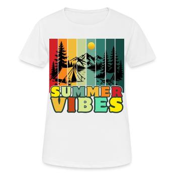 SOMMERSTIMMUNG - Frauen T-Shirt atmungsaktiv - Weiß - Vorne - AI Model Female 172 dark (172cm)