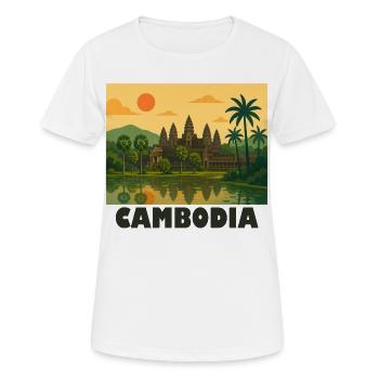Cambodia Angkor Wat - Women's Breathable T-Shirt - white - Front - AI Model Female 172 dark (172cm)