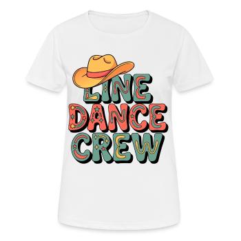 Line Dance Crew Retro - Women's Breathable T-Shirt - white - Front - AI Model Female 172 dark (172cm)
