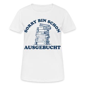 Buch Lesen Bin schon ausgebucht Retro - Frauen T-Shirt atmungsaktiv - Weiß - Vorne - AI Model Female 172 dark (172cm)