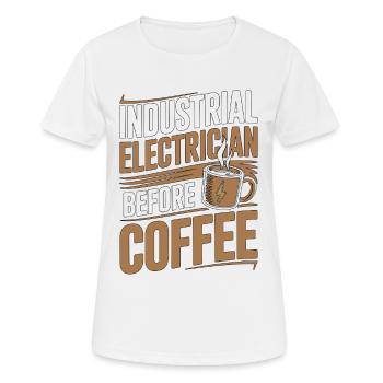 Électricien industriel avant de câbler Coffee Lover - T-shirt respirant Femme - blanc - Devant - AI Model Female 172 dark (172cm)