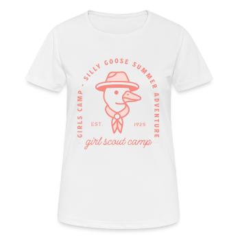 Girl scout summer camp pink - Women's Breathable T-Shirt - white - Front - AI Model Female 172 dark (172cm)