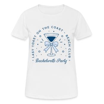 Junggesellinnenabschied am Strand, Ästhetik an der Küste - Frauen T-Shirt atmungsaktiv - Weiß - Vorne - AI Model Female 172 dark (172cm)