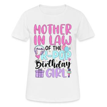 Mother In Law of The K-Pop Birthday Girl - Women's Breathable T-Shirt - white - Front - AI Model Female 172 dark (172cm)