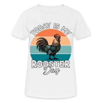 Hahn Rooster - Frauen T-Shirt atmungsaktiv - Weiß - Vorne - AI Model Female 172 dark (172cm)