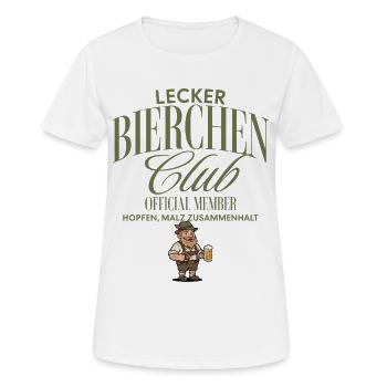 Lecker Bierchen Club - Frauen T-Shirt atmungsaktiv - Weiß - Vorne - AI Model Female 172 dark (172cm)