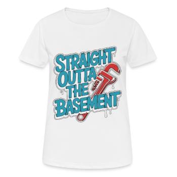 Master Plumber Straight Outta Residential Plumbing - Women's Breathable T-Shirt - white - Front - AI Model Female 172 dark (172cm)