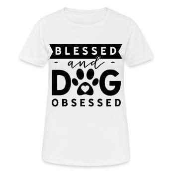 Hundebesessen - Frauen T-Shirt atmungsaktiv - Weiß - Vorne - AI Model Female 172 dark (172cm)