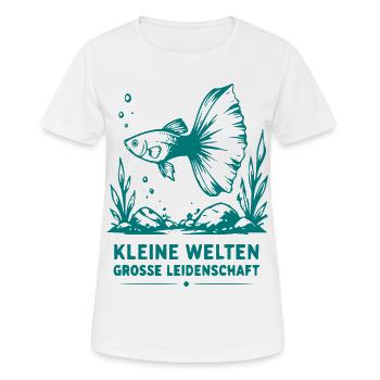 Unterwasserfisch Kleine Welten - Frauen T-Shirt atmungsaktiv - Weiß - Vorne - AI Model Female 172 dark (172cm)